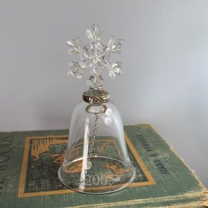 Crystal Snowflake Bell Ornament Czech Republic